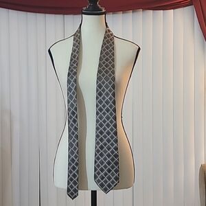 Azzuro uomo men's tie silver, gold & black pattern